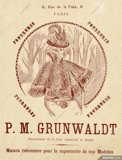 P. M. Grunwaldt (Fur Clothing) — 6, Rue de la Paix