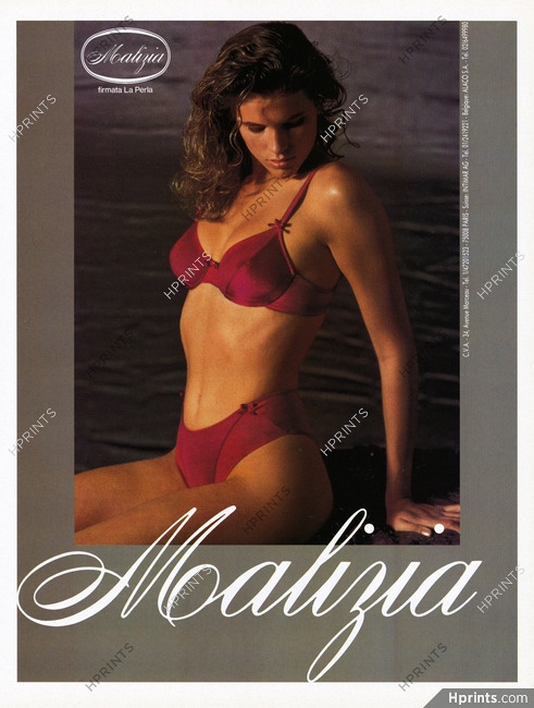 Malizia by La Perla (Lingerie) 1992 Bra — Advertisement