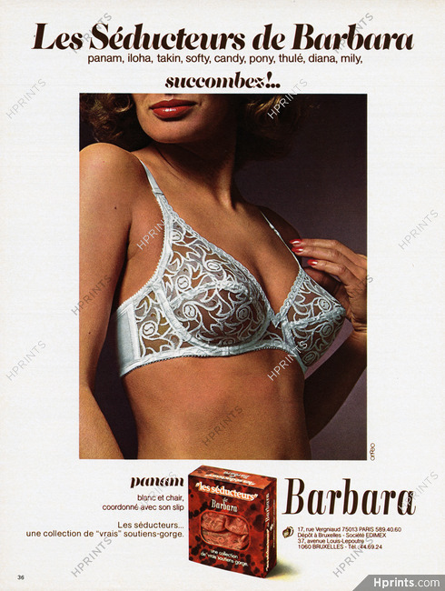 Barbara (Lingerie) 1975 Lace Bra — Advertisement