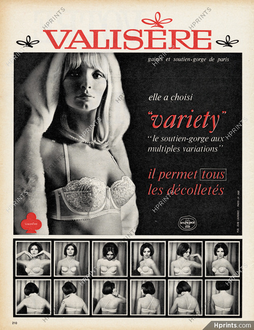 Valisère 1967 Variety Bra, Photo J.P. Cadé