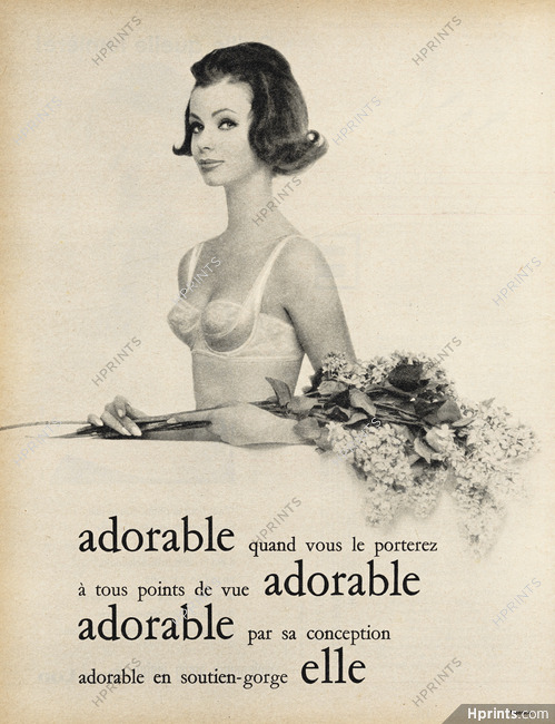 Elle (Lingerie) 1961 Photo Meerson — Advertisement