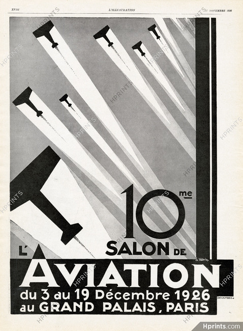 Roger de Valerio 1926 Salon de L'Aviation, Exhibition Airplanes