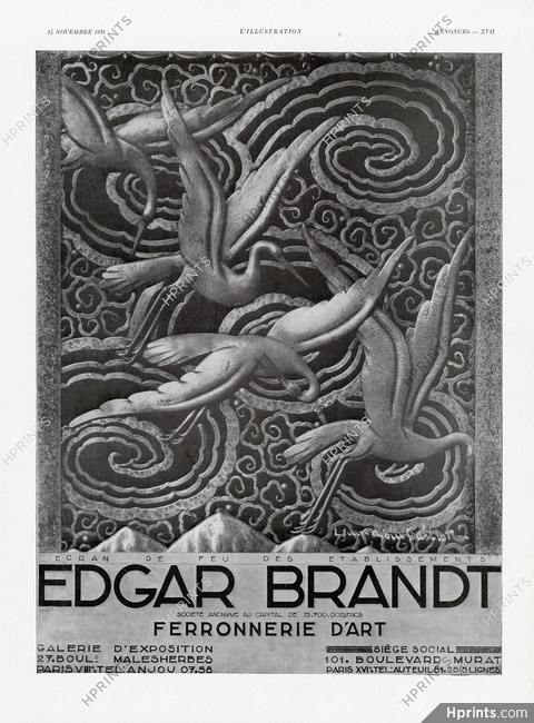 Edgar Brandt 1931 Ferronnerie d'Art, Ecran de Feu, Art Ironwork, Photo Laure Albin Guillot