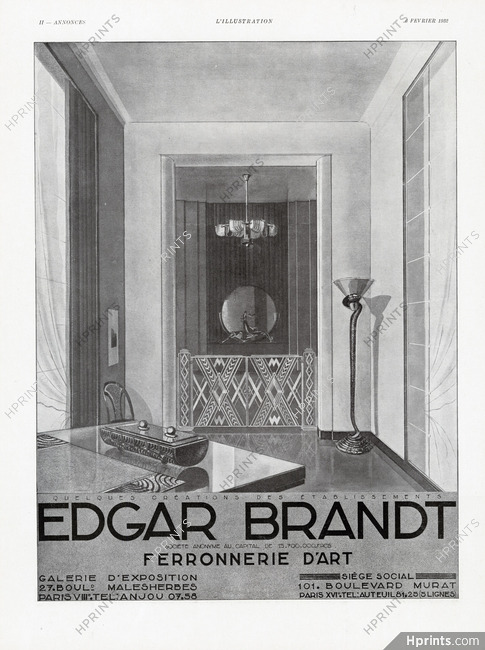 Edgar Brandt 1932 Ferronnerie d'Art, Art Déco