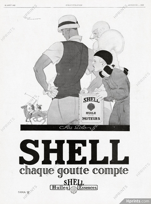 Shell 1929 Au Polo, René Vincent