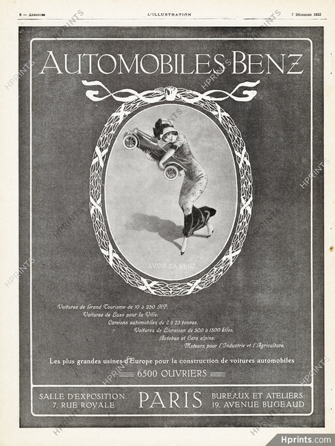 Automobiles Benz 1912 "Avoir Sa Benz"
