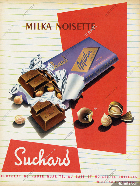Suchard (Chocolates) 1958 Milka Noisettes