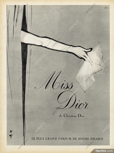 Christian Dior (Perfumes) 1959 Miss Dior, René Gruau
