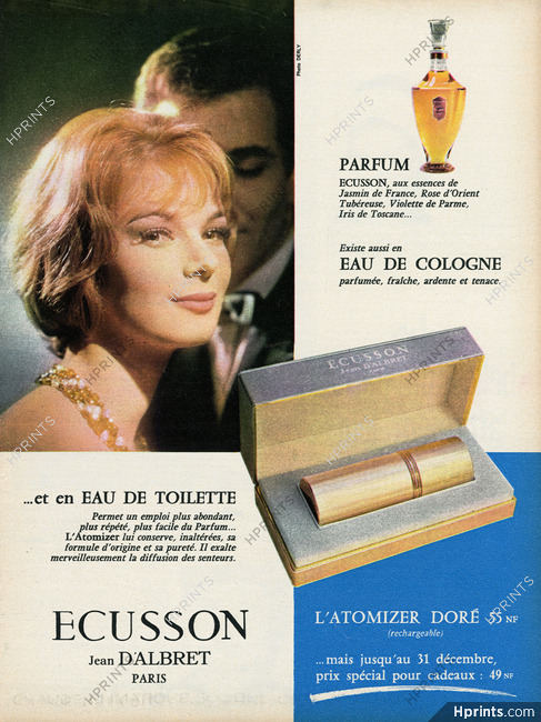 Jean d'Albret (Perfumes) 1961 Ecusson, Atomizer Doré