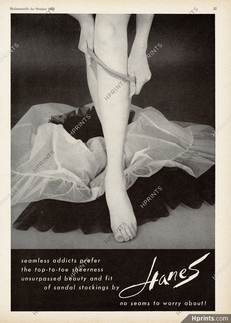Hanes (Hosiery) 1957 Seamless Stockings