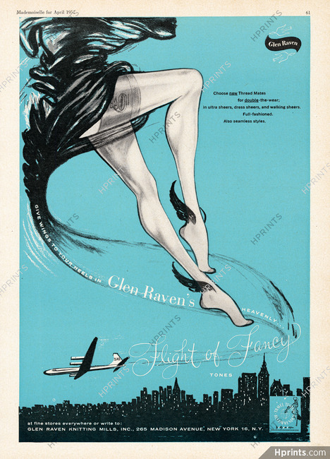 Glen Raven (Hosiery) 1957 Stockings, New York City