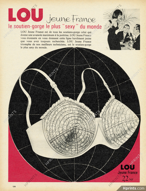 Lou (Lingerie) 1961 Bra Jeune France
