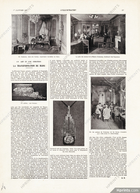 La Transformation du Bijou, 1927 - Maison Dusausoy, Pendentif, M. Dusausoy Expert, Salle des ventes, Atelier..., Text by Elie Nazaire