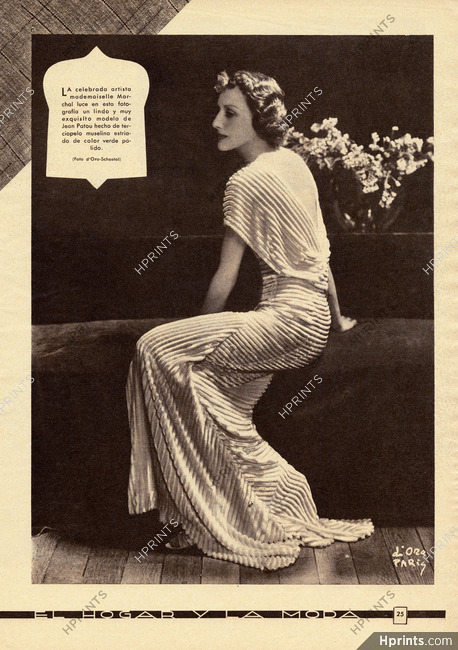 Jean Patou 1935 Mlle Marchal, Photo d'Ora-Schostal (spanish)