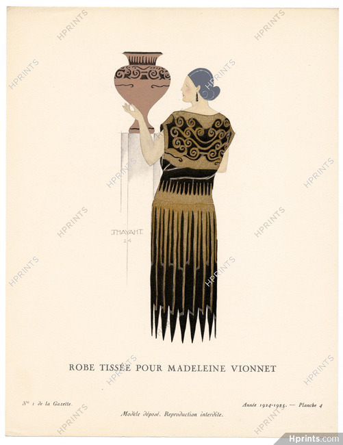 Robe Tissée Pour Madeleine Vionnet, 1924 - Thayaht. La Gazette du Bon Ton, 1924-1925 n°1 — Planche 4