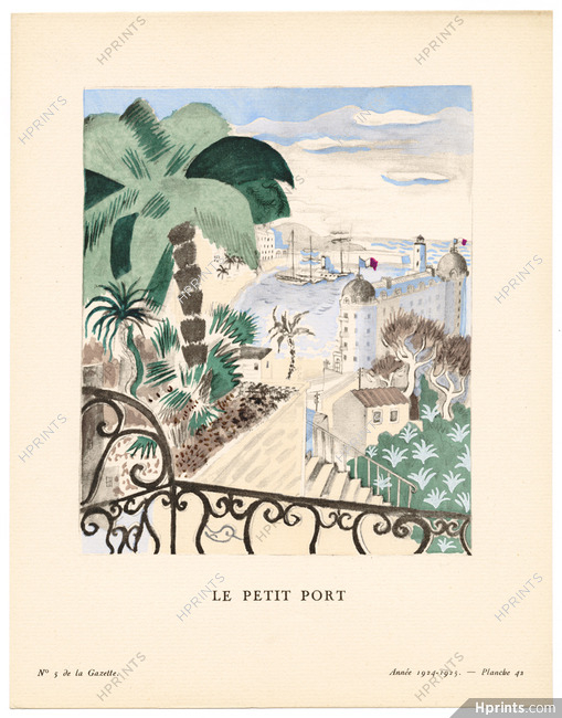 Le Petit Port, 1924 - Jacques Demachy. La Gazette du Bon Ton, 1924-1925 n°5 — Planche 42