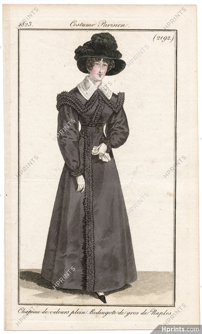 Le Journal des Dames et des Modes 1823 Costume Parisien N°2192