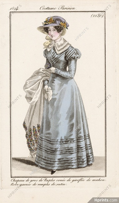 Le Journal des Dames et des Modes 1824 Costume Parisien N°2230