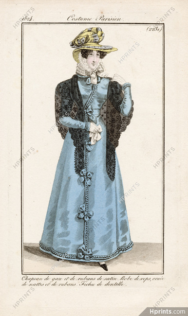 Le Journal des Dames et des Modes 1824 Costume Parisien N°2231