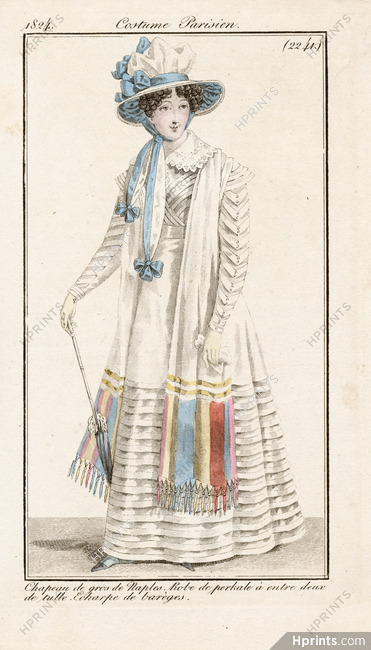 Le Journal des Dames et des Modes 1824 Costume Parisien N°2241