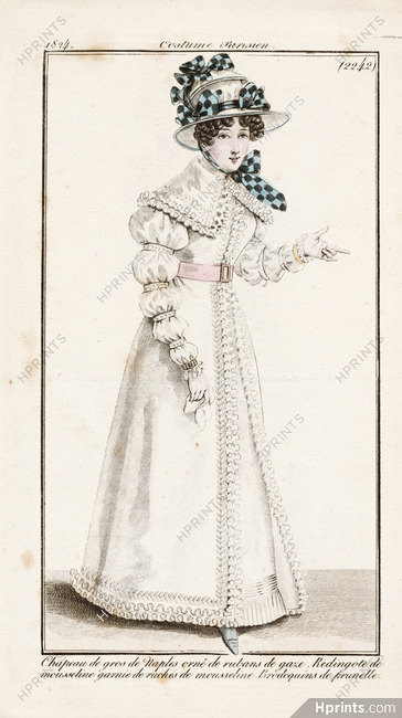 Le Journal des Dames et des Modes 1824 Costume Parisien N°2242