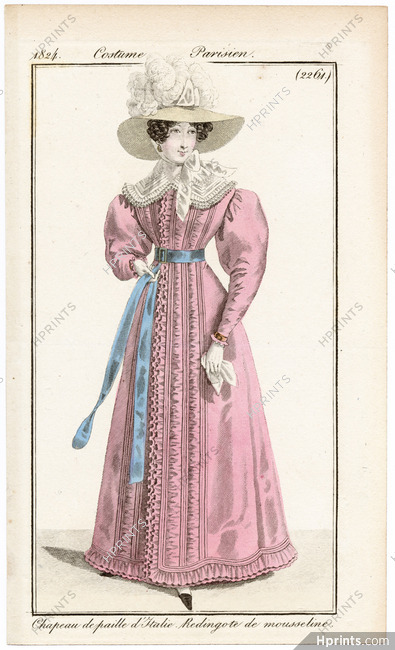 Le Journal des Dames et des Modes 1824 Costume Parisien N°2261
