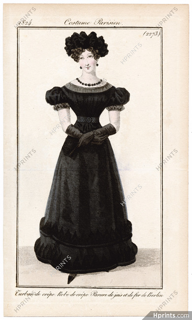Le Journal des Dames et des Modes 1824 Costume Parisien N°2273
