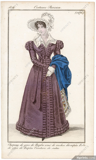 Le Journal des Dames et des Modes 1824 Costume Parisien N°2276