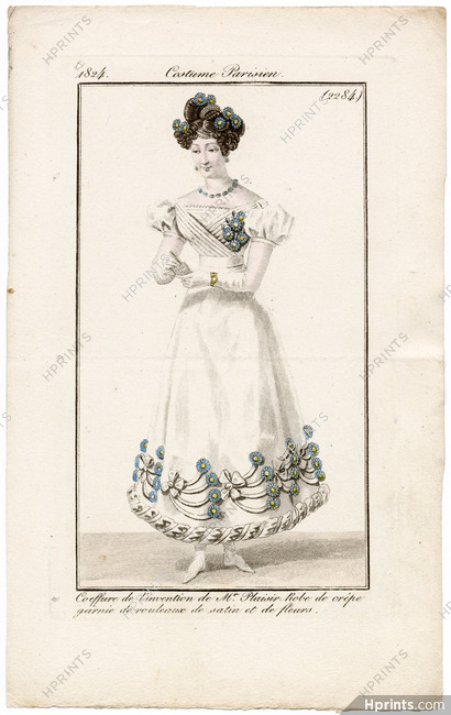 Le Journal des Dames et des Modes 1824 Costume Parisien N°2284