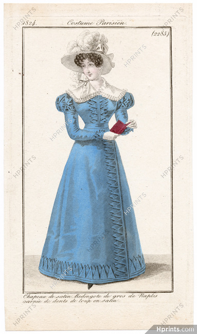 Le Journal des Dames et des Modes 1824 Costume Parisien N°2285