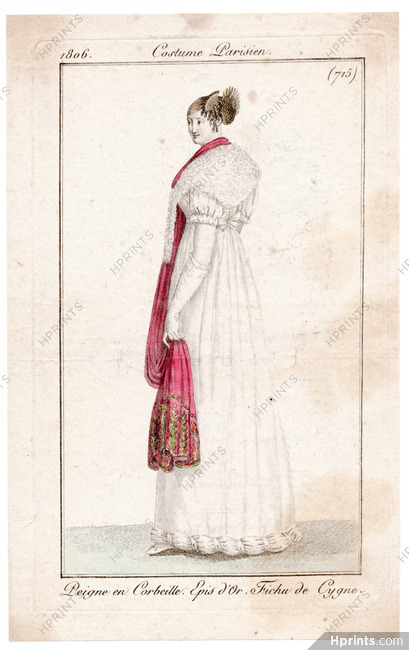 Le Journal des Dames et des Modes 1806 Costume Parisien N°715