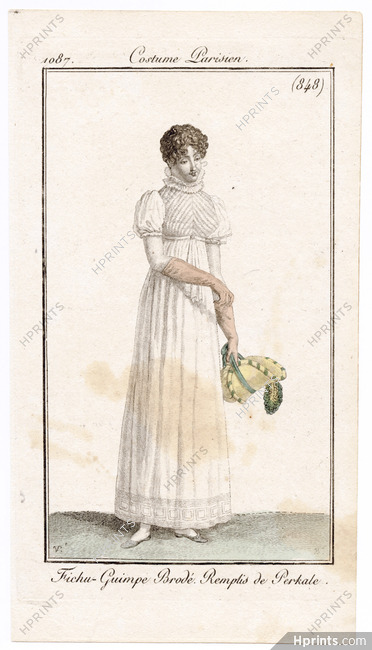 Le Journal des Dames et des Modes 1807 Costume Parisien N°848