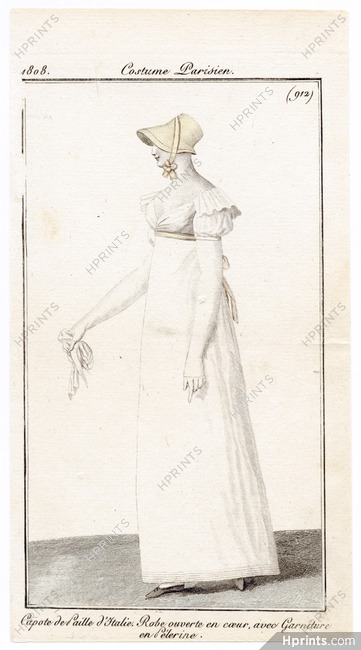 Le Journal des Dames et des Modes 1808 Costume Parisien N°912