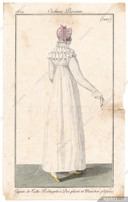 Le Journal des Dames et des Modes 1809 Costume Parisien N°1007