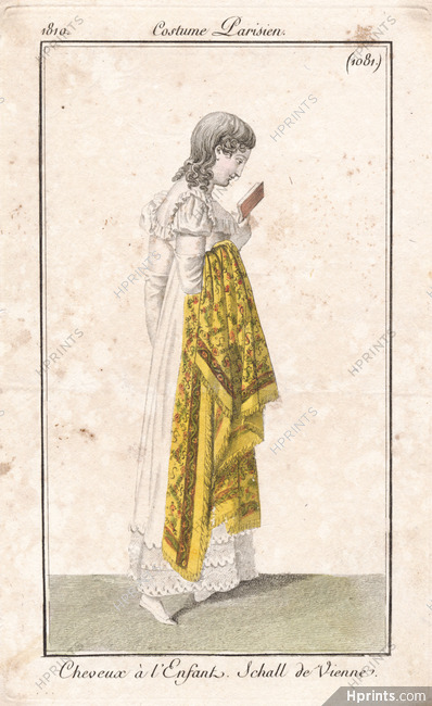 Le Journal des Dames et des Modes 1810 Costume Parisien N°1081