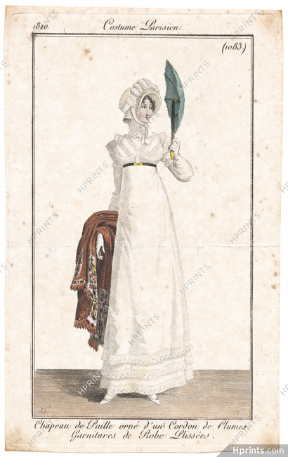 Le Journal des Dames et des Modes 1810 Costume Parisien N°1083