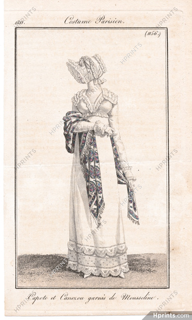 Le Journal des Dames et des Modes 1811 Costume Parisien N°1156