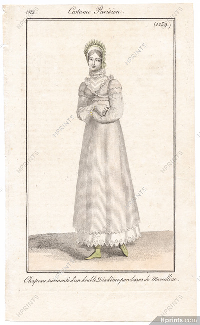 Le Journal des Dames et des Modes 1812 Costume Parisien N°1259