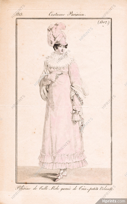 Le Journal des Dames et des Modes 1813 Costume Parisien N°1307