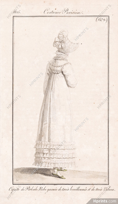 Le Journal des Dames et des Modes 1815 Costume Parisien N°1479 Horace Vernet