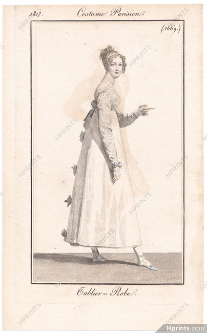 Le Journal des Dames et des Modes 1817 Costume Parisien N°1669 Horace Vernet