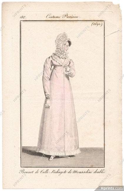 Le Journal des Dames et des Modes 1817 Costume Parisien N°1690