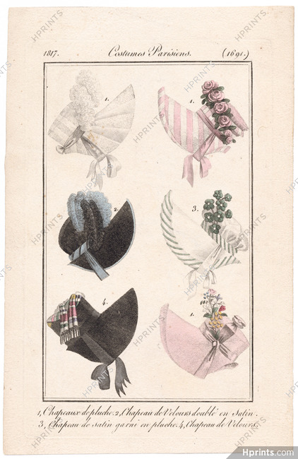 Le Journal des Dames et des Modes 1817 Costume Parisien N°1691