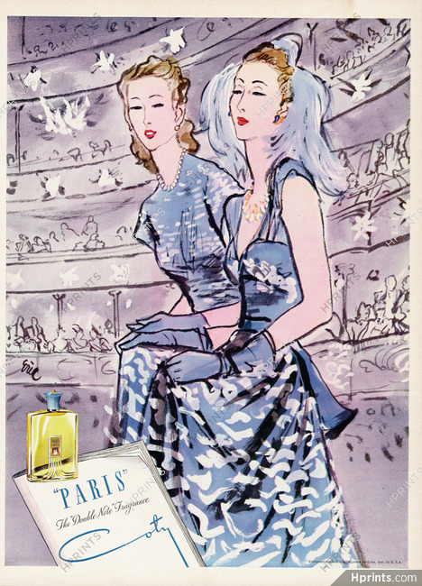 Coty (Perfumes) 1944 "Paris" by Eric