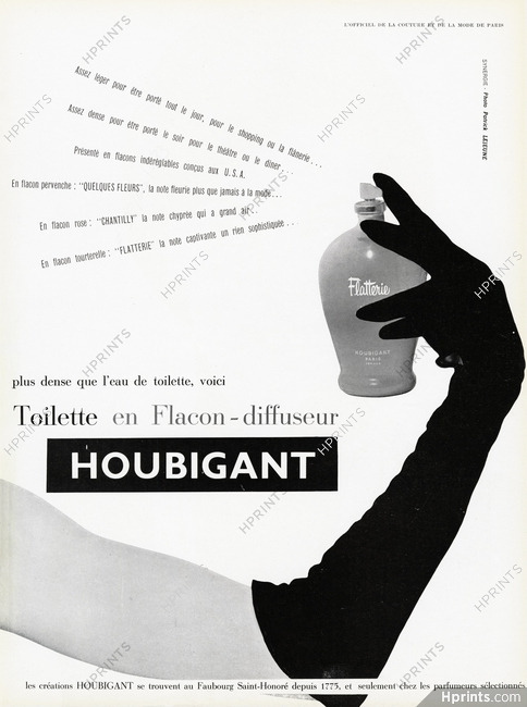 Houbigant 1955 (circa) Flatterie, Photo Patrick Lejeune