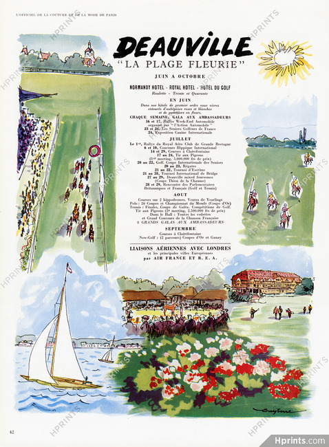 Deauville 1951 La Plage Fleurie, Horse Racing, Polo, Guy Serre
