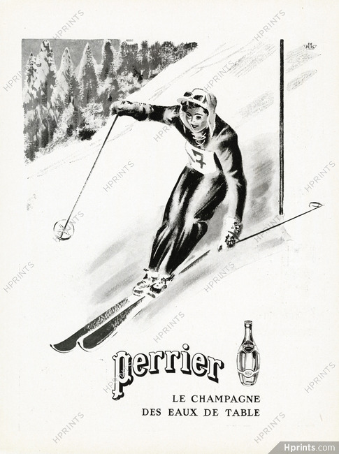 Perrier (Water) 1949 Skiing