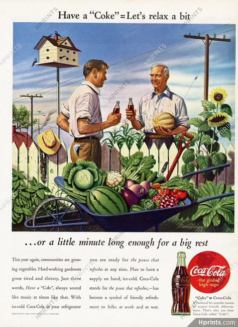 Coca-Cola 1944 Let's relax a bit, Stevan Dohanos