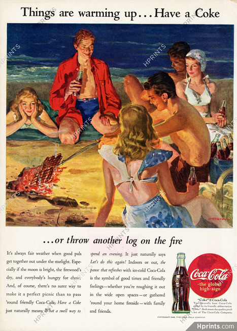 Coca-Cola 1945 Things are warming up, Gustavson