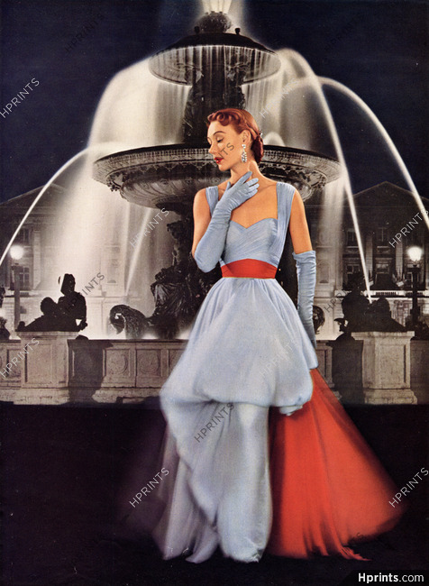 Jean Dessès 1958 Place de la Concorde, Evening Dress, Ducharne